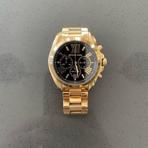 Michael Kors Gold Watch with Black Dial